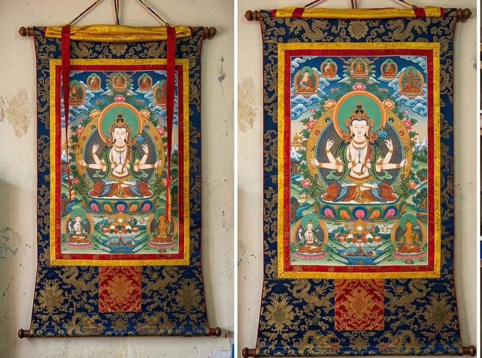 Painted Thangka (Tsem thangka)